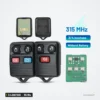 Clé télécommande 3/4 boutons 315 MHz pour Ford F-150, Explorer, Ranger - deux télécommandes à trois et quatre boutons