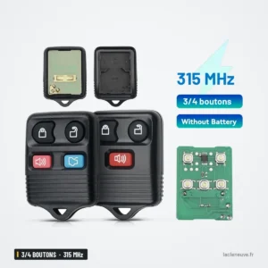 Clé télécommande 3/4 boutons 315 MHz pour Ford F-150, Explorer, Ranger - deux télécommandes à trois et quatre boutons Clé télécommande 3/4 boutons 315 MHz pour Ford F-150, Explorer, Ranger - deux télécommandes à trois et quatre boutons