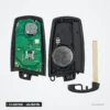 Clé télécommande 3/4 boutons pour BMW Série 1, 3, 5, 7, 315/434/868 MHz - clé ouverte, circuit et pile visibles