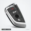 Clé télécommande 3/4 boutons pour BMW Série 1, 3, 5, 7, puce ID49 - vue de profil, lame dépliée