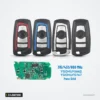Clé télécommande 3/4 boutons pour BMW Série 3, Série 5, X5, X6 - quatre coloris de boîtier côte à côte