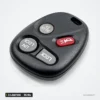 Clé télécommande 3/4 boutons pour Chevrolet Tahoe, GMC Sierra, 315 MHz - vue de face, quatre boutons dont alarme rouge