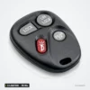 Clé télécommande 3/4 boutons pour Chevrolet Tahoe, GMC Sierra, 315 MHz - vue de face, boutons et fente pour lame visible