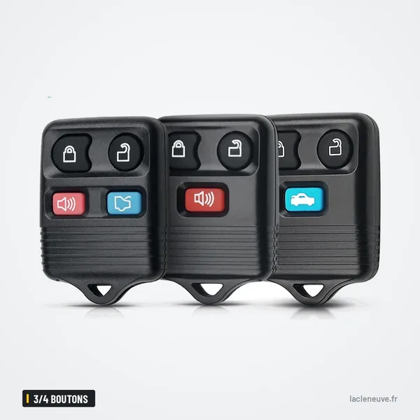 Clé télécommande 3/4 boutons pour Ford F-150, Explorer, Expedition, Escape - trois versions à boutons côte à côte