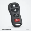 Clé télécommande 3/4 boutons pour Nissan Altima, Maxima, Armada, puce ID46 - vue de face, quatre boutons dont hold