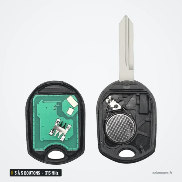 Clé télécommande 3 à 5 boutons pour Ford Explorer, F-150, Expedition, 315 MHz - coque ouverte, circuit et boîtier démontés