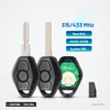 Clé télécommande 3 boutons pour BMW Série 3, 5, 7, X5, puce ID44 - trois versions de clés présentées côte à côte