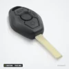 Clé télécommande 3 boutons pour BMW Série 3, Série 5, X3, X5, puce ID46 - clé à lame fixe, vue de profil