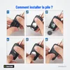 Clé télécommande 3 boutons pour Chevrolet Cruze, Lova, Aveo, Orlando, ID46 - étapes illustrées d'installation de la pile