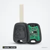 Clé télécommande 3 boutons pour Citroën C1, C3, Xsara, Berlingo, puce ID46 - coque ouverte avec circuit imprimé visible