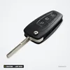 Clé télécommande 3 boutons pour Ford C-Max, S-Max, Focus, lame HU101 - vue de profil, lame dépliée
