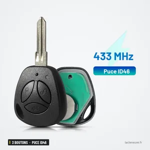 Clé télécommande 3 boutons pour Lada Granta, Vesta, X-Ray, Kalina, puce ID46 - clé et télécommande séparées, encart technique