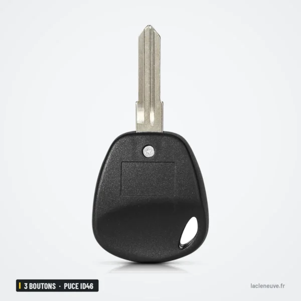 Clé télécommande 3 boutons pour Lada Granta, Vesta, X-Ray, Kalina, puce ID46 - dos de la tête, sans lame visible