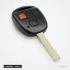 Clé télécommande 3 boutons pour Lexus GX470, LX470, puce 4C ou 4D67 - vue de face, bouton rouge panique