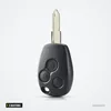Clé télécommande 3 boutons pour Renault Trafic, Twingo, Dacia Duster, Logan - vue de profil avec lame visible