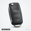 Clé télécommande 3 boutons pour Volkswagen Golf, Passat, Polo, puce ID48 - coque pliée, logo visible