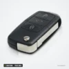 Clé télécommande 3 boutons pour Volkswagen Polo, Golf, Passat, puce ID48 - vue de face, lame dépliée vers le bas