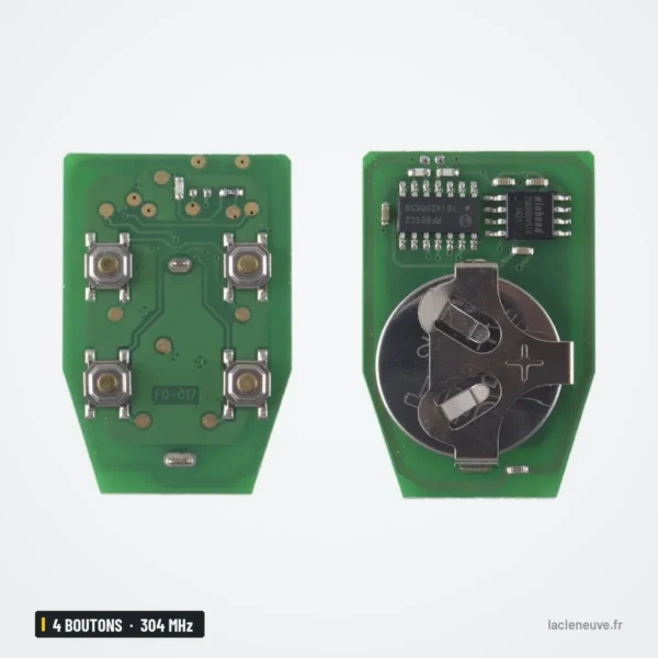 Clé télécommande 304 MHz 4 boutons pour Ford Falcon AU, Fairmont AU, XR6 - circuit imprimé recto-verso avec pile