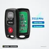 Clé télécommande 313,8/315 MHz 3 boutons pour Mazda 3, Mazda 6 - télécommande vue de face avec fiche technique et circuit