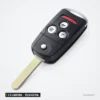 Clé télécommande 313,8/433 MHz 2 à 4 boutons pour Acura MDX, TL, TSX - lame déployée, vue de face