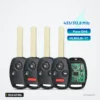 Clé télécommande 313,8/433 MHz pour Honda CR-V, Accord, Jazz, HR-V - quatre clés identiques et circuit électronique