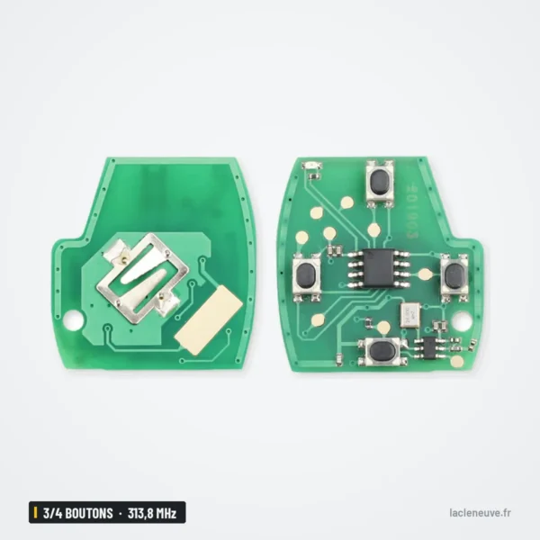 Clé télécommande 313,8 MHz 3/4 boutons pour Honda Accord, Odyssey, puce ID46 - deux circuits imprimés côte à côte