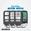 Clé télécommande 313,8 MHz 3 boutons pour Honda Fit, HR-V, CR-V, puce ID47 - trois clés groupées, vue de face