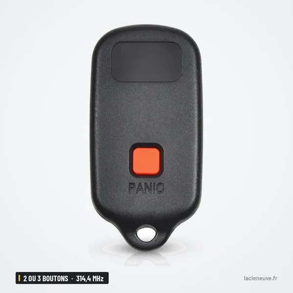 Clé télécommande 314,4 MHz 2 ou 3 boutons pour Toyota Camry, Corolla, Sienna - télécommande à un bouton rouge