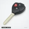 Clé télécommande 314,4 MHz 3/4 boutons pour Toyota Camry, RAV4, lame TOY43 - vue de face, boutons de la télécommande