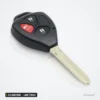 Clé télécommande 314,4 MHz 3/4 boutons pour Toyota Camry, RAV4, lame TOY43 - vue de face, bouton rouge d'alarme
