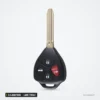 Clé télécommande 314,4 MHz 3/4 boutons pour Toyota Camry, RAV4, lame TOY43 - vue de face, lame simple sans boutons
