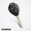 Clé télécommande 314 MHz 4 boutons pour Toyota Alphard, lame TOY43 - tête de clé vue de face, boutons visibles