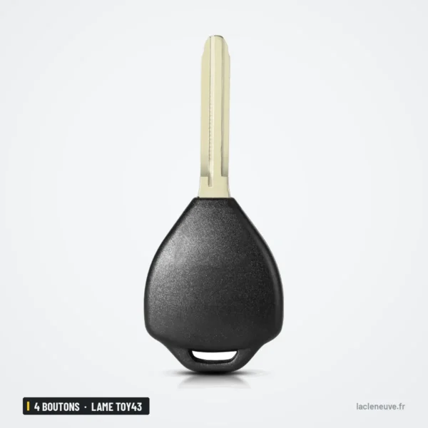 Clé télécommande 314 MHz 4 boutons pour Toyota Alphard, lame TOY43 - dos de la tête, surface lisse