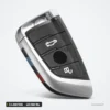 Clé télécommande 315/433/868 MHz 3/4 boutons pour BMW Série 1, 3, 5, puce ID49 - vue de profil, légère rotation