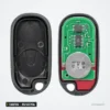 Clé télécommande 315/433 MHz 2+1/3+1 boutons pour Honda Civic, Accord, Pilot - coque ouverte vide, pile visible en bas