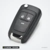 Clé télécommande 315/433 MHz 2 à 5 boutons pour Opel Astra, Corsa, puce ID46 - vue de face, lame dépliée