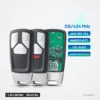 Clé télécommande 315/433 MHz 3 ou 4 boutons pour Audi A4, A5, Q5, Q7 - trois versions alignées avec circuit imprimé