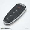 Clé télécommande 315/433 MHz 4-5 boutons pour Ford Explorer, Edge, Taurus - clé vue de profil inclinée, cinq boutons