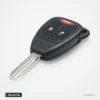 Clé télécommande 315/433 MHz pour Chrysler 300, Jeep Grand Cherokee, puce ID46 - vue de face avec bouton rouge