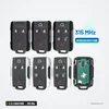 Clé télécommande 315 MHz 2 à 5 boutons pour Chevrolet Silverado, GMC Sierra - plusieurs télécommandes vues de face et de dos