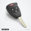Clé télécommande 315 MHz 3+1 boutons pour Jeep Compass, Cherokee, puce ID46 - vue de trois quarts, anneau porte-clés visible