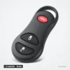 Clé télécommande 315 MHz 3/4 boutons pour Chrysler 300M, Concorde, Dodge Caravan - vue de face, trois boutons dont un rouge