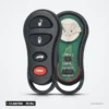 Clé télécommande 315 MHz 3/4 boutons pour Jeep Grand Cherokee - boîtier ouvert avec circuit, pile et bouton panic