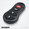Clé télécommande 315 MHz 3/4 boutons pour Jeep Grand Cherokee, FCC GQ43VT17T - vue de face, boutons ovales noirs