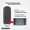 Clé télécommande 315 MHz 3/4 boutons pour Mazda 3, 6, CX-5, CX-3, puce ID49 - clé avec flèche pointant une étiquette