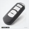Clé télécommande 315 MHz 3/4 boutons pour Mazda 3, 6, MX-5, CX-5 - vue de face, boutons et lame repliée