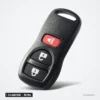 Clé télécommande 315 MHz 3/4 boutons pour Nissan Pathfinder, Murano, puce ID46 - vue de face, boutons et bouton alarme rouge