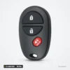 Clé télécommande 315 MHz 3/4 boutons pour Toyota Avalon, Highlander, Sequoia - vue de face, deux boutons seulement