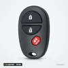 Clé télécommande 315 MHz 3/4 boutons pour Toyota Tundra, Highlander, Sequoia - vue de face, trois boutons verticaux