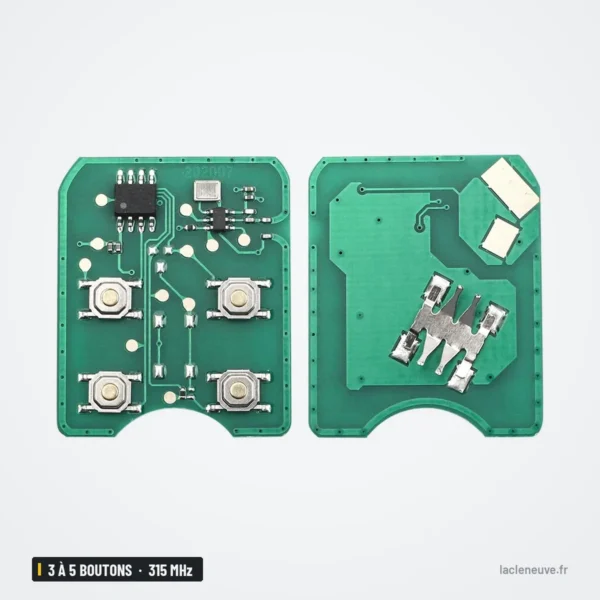 Clé télécommande 315 MHz 3 à 5 boutons pour Ford Explorer, F-150, puce 4D63 - circuit imprimé recto-verso